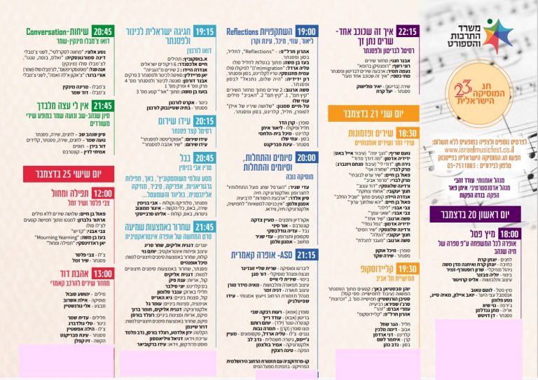 Festival Musique Israélienne 2020